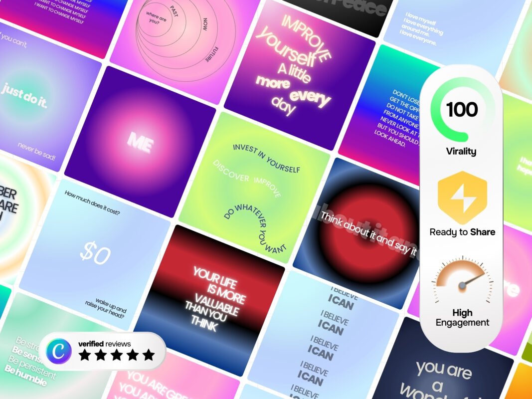 Target Audience "Calling all coaches, influencers & brands! Level up your content with these viral Canva motivation templates, designed for maximum impact. "