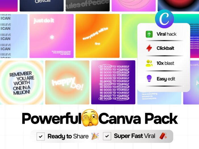 "Create stunning motivational posts in minutes! Drag-and-drop Canva templates, even for beginners. Boost your social media without design headaches."