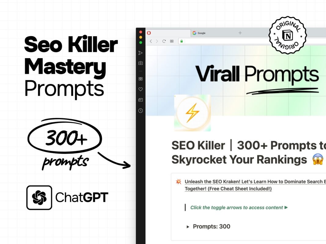 "SEO Killer Mastery Notion Template Pack"