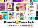 "Want your content to go viral? This Canva template pack delivers! Includes stunning 3D visuals, proven engagement strategies, and fun content formats designed to get you noticed and shared."