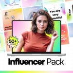 "Upgrade your beauty content! Stunning Canva templates for influencers. Easy edits, motivational quotes, go viral! 🚀"