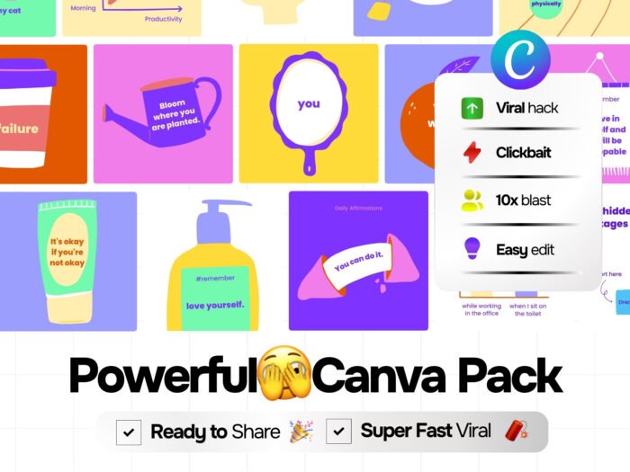 Say goodbye to boring posts! Level up your content with fun & inspiring Canva templates.