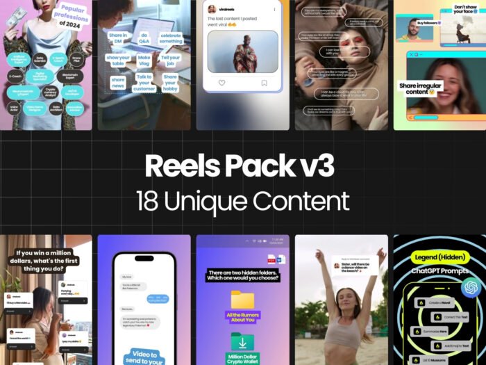 Viral Instagram Reels templates with colorful designs, trending fonts, and engagement-boosting layouts for social media content creators.