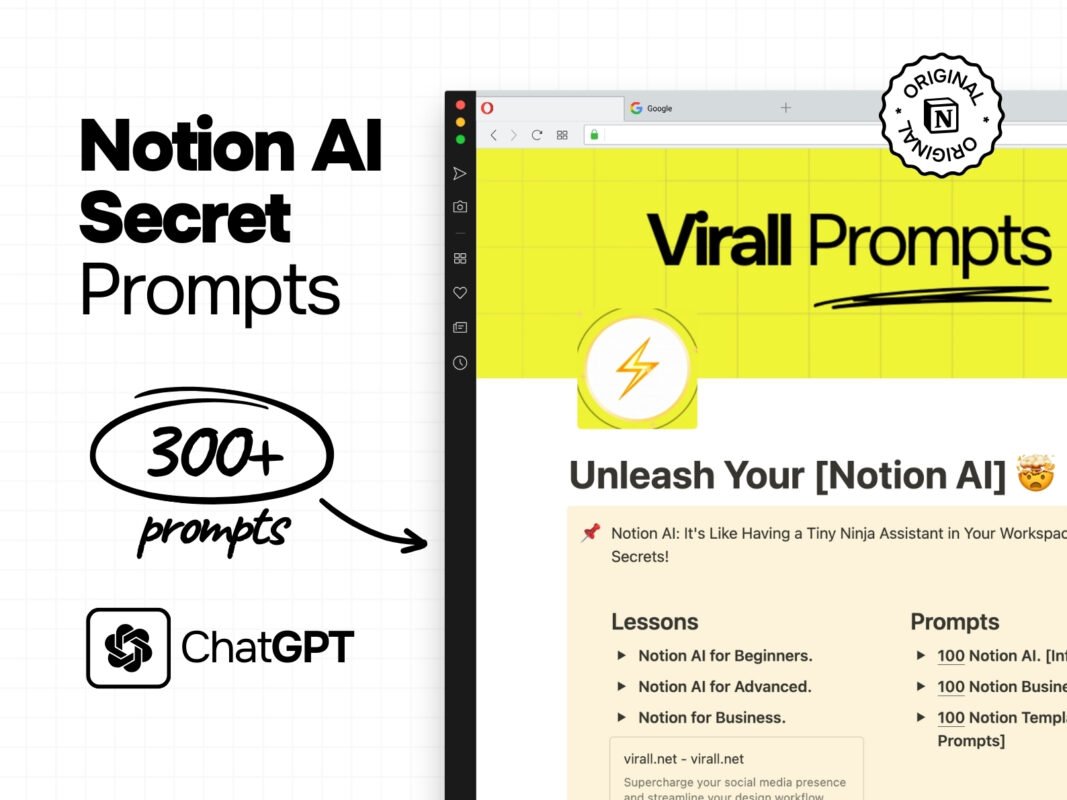 "300+ NOTION AI Template Pack"