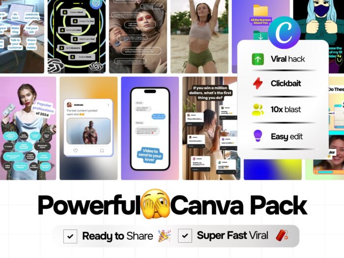 "18+ Viral Reel Templates for Canva. Save time, boost engagement, & stand out! Includes mockups, tips, & trending music."
