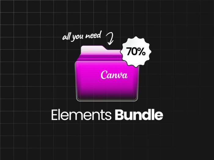 A comprehensive Canva design kit with thousands of elements, including emojis, stickers, shapes, and templates for viral Instagram Reels, TikTok videos, and more.