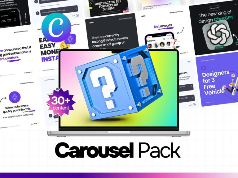 Focus on Benefits "Viral Canva carousel templates for Instagram. Boost engagement, grow your following, and save time. Perfect for content creators & social media pros.