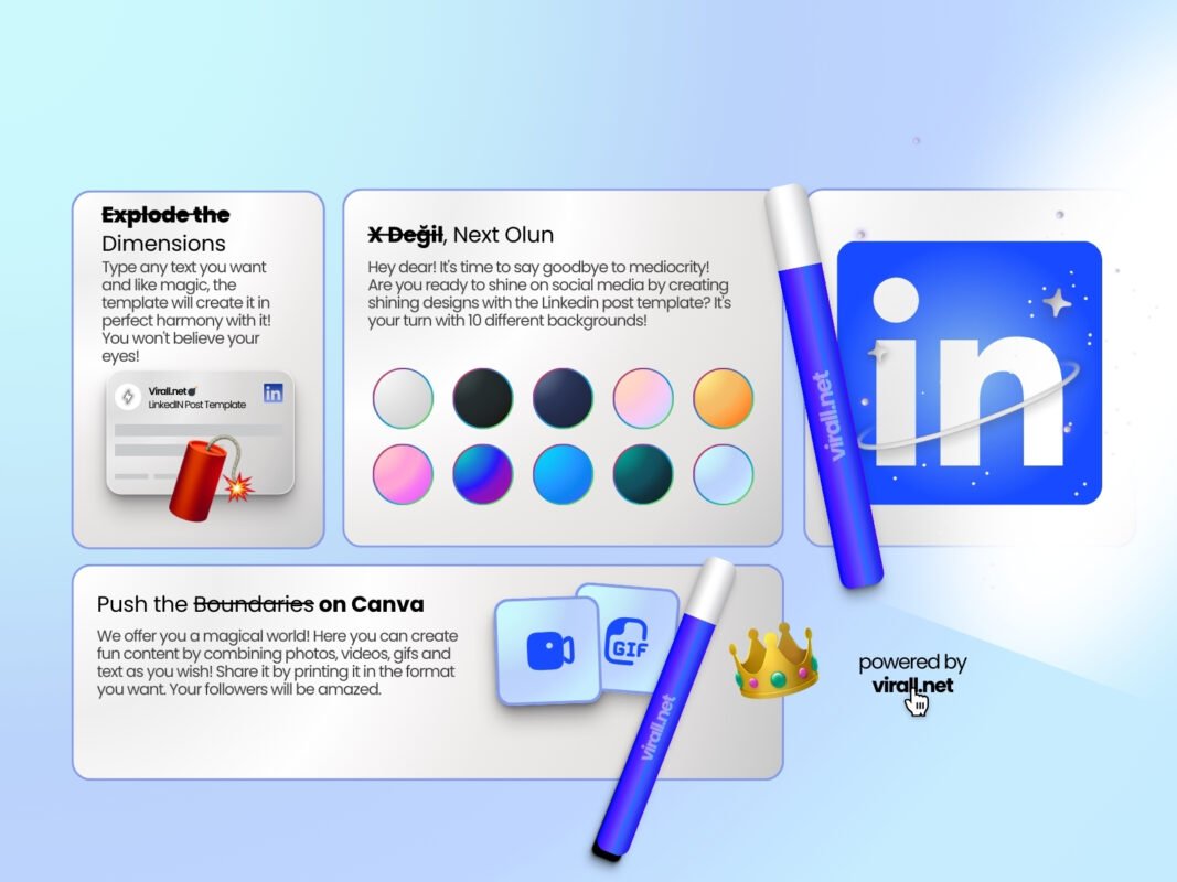 LinkedIn post templates, professional graphics, editable designs Canva templates, viral LinkedIn content, digital download, career growth